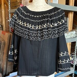 Reba Blouse - Peasant, On or Off shoulder